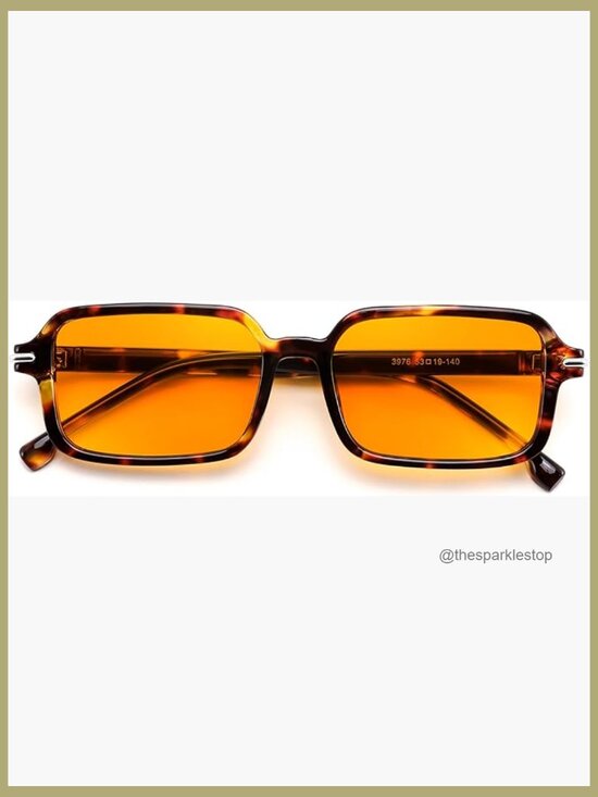 Retro Rectangular Narrow Slim Square Sunglasses for Women Men UV400 Thin